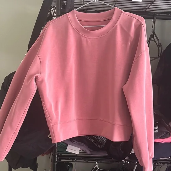 Lululemon Perfectly Oversized Cropped Crew *Softstreme 6/Spiced Chai - Picture 4 of 9